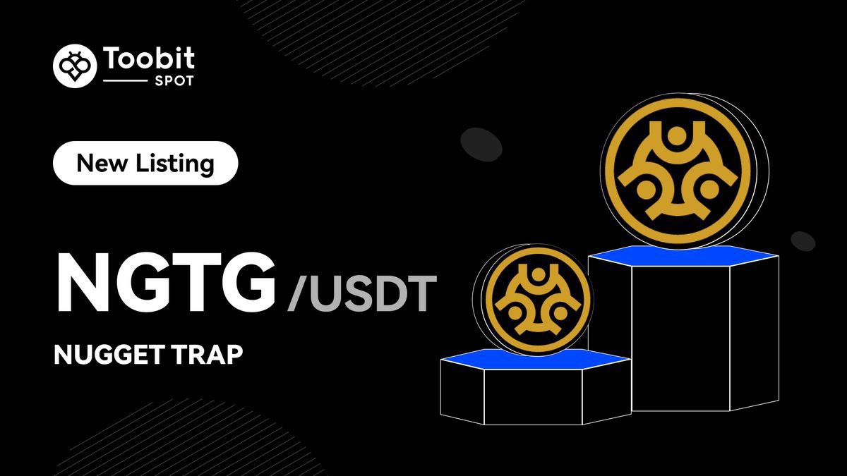 Now trading on <a href="/Toobit_official/">Toobit</a> #NuggetTrapGold NGTG 

#itsOfficail NuggetTrapGold the "RWA TOKEN" 
Now on multiple #CryptoExchanges NGTG &amp; NGTG$$ 
#biconomycom #weex #xt #uzx #ascendex #dextrade #koinpark #toobit  coming soon #bitmart #lbank  🚀🚀🚀🚀