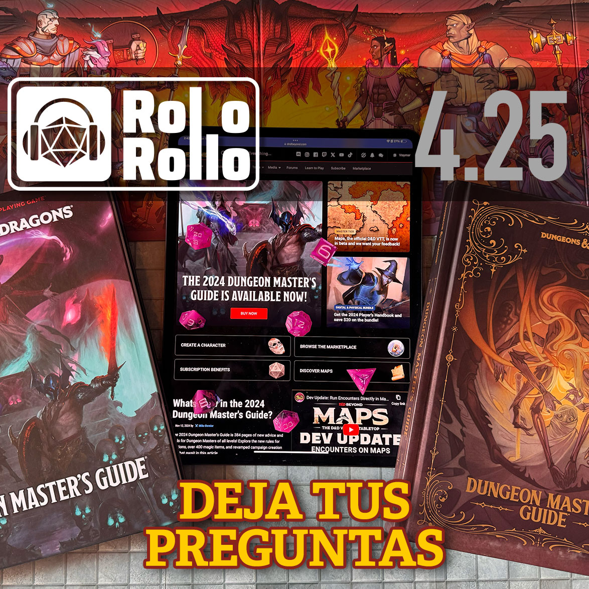 CAMBIO DE ÚLTIMO MINUTO.

Una gran disculpa: No nos será posible transmitir el #RolORollo #Podcast programado para hoy, así que nuestra mesa redonda sobre la nueva #DMG024 de #DnD será transmitida el viernes 22 a las 6 pm (hora cdmx).

¡Los esperamos! #RolEnTuIdioma #RolEnEspañol