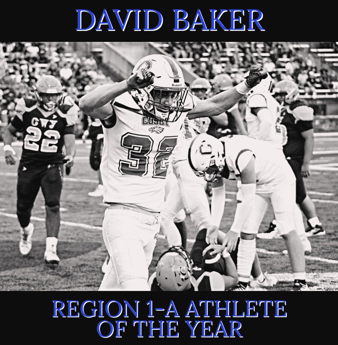 After leading the Eagles to their first ever region title, Levi Cooper has been named the Region 1-A Coach of the Year for the 2024 football season.

This is just one of several All-Region accolades Cosby has racked up, as shown in this info and a couple graphics:

Region MVP: