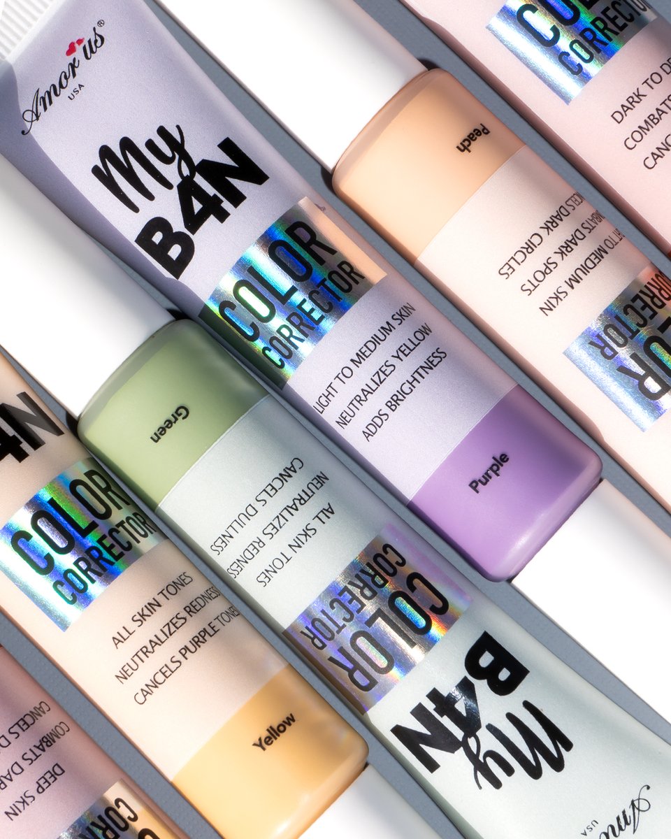 shopamorususa's tweet image. Color correcting has never been easier 😎 My B4N Color Correctors come in 6 different shades to target all your skin needs ✨

💜 Purple
💛 Yellow
💚 Green
🍑 Peach
🧡 Orange
❤️ Red

🛍️ Only $5 at amorususa.com

#amorus #makeup #colorcorrector #myb4n #corrector #color