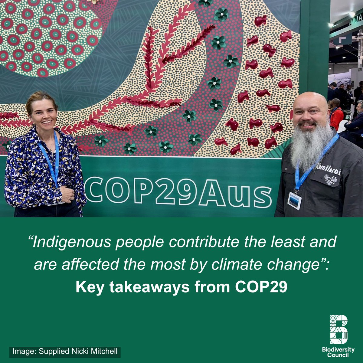 Biodiversity Council (@biodivcouncil) on Twitter photo Two <a href="/Biodivcouncil/">Biodiversity Council</a> members attended #COP29 in Azerbaijan this week. Here’s what happened:
<a href="/NickiJMitch/">Nicki Mitchell</a> said Australia and Turkey are vying for presidency over the next COP, but “the decision will hinge on Australia remaining focused on the transition to renewable energy, meaning Two <a href="/Biodivcouncil/">Biodiversity Council</a> members attended #COP29 in Azerbaijan this week. Here’s what happened:
<a href="/NickiJMitch/">Nicki Mitchell</a> said Australia and Turkey are vying for presidency over the next COP, but “the decision will hinge on Australia remaining focused on the transition to renewable energy, meaning