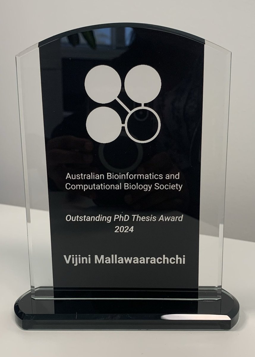 viji112's tweet image. 🎉 Honoured to share that my PhD thesis has received the 2024 Outstanding PhD Thesis Award from the Australian Bioinformatics and Computational Biology Society (ABACBS)! 🤩🥳 (1/n)
#Bioinformatics #ComputationalBiology #ABACBS #PhDAward #Science