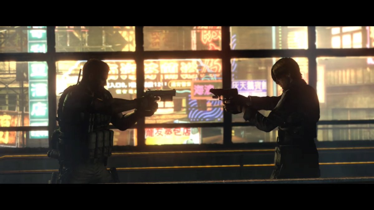juniaxe's tweet photo. #CapcomSnapshots #CapcomUSA #REBHFun 

THEME:Silhouettes

TITLE:#ResidentEvil6

Character:Leon S Kennedy&amp;Chris Redfield https://t.co/pJUR7jrEay