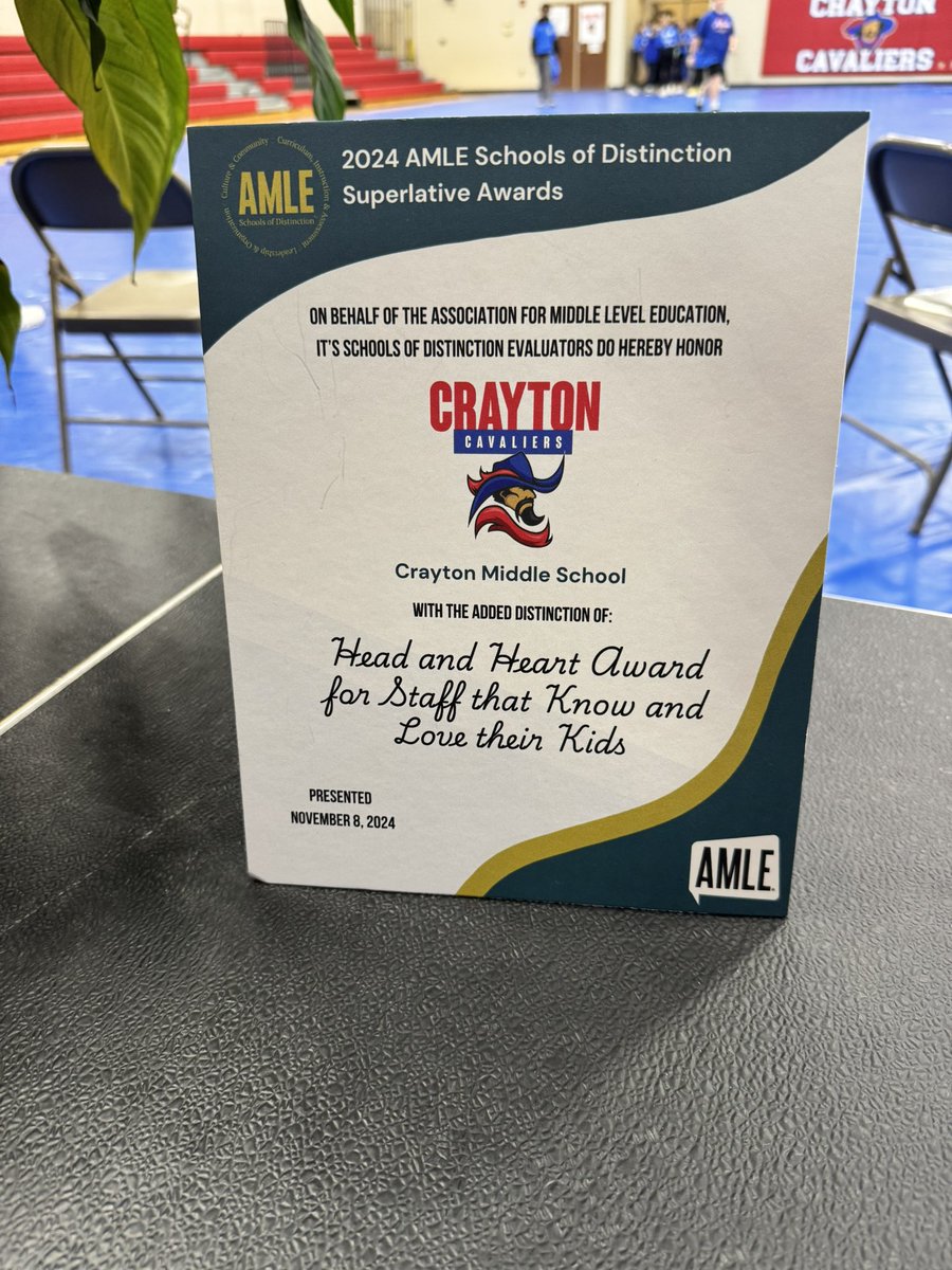 In 2020 and 2023, I was asked by Ms. Burns to sit on the district interview panel for Crayton’s <a href="/SchoolstoWatch/">National Forum</a> re-designation visits. Last spring, Ms. Burns asked that I serve on a district interview panel for <a href="/AMLE/">AMLE</a> ‘s National School of Distinction. What an honor to be asked to