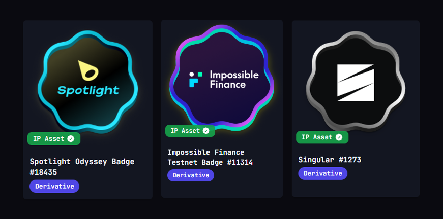 Crypto_Pranjal's tweet photo. 3 New Story Testnet Badges Ready to Mint! 🔥

1️⃣ Spotlight Badge

- Go to: https://t.co/ppfXsht7r3
- Log in with your wallet and connect your X account.
- Click "Mint Now," add a random name and description, and mint (confirm 4 transactions).
- Return to the badge claiming page.
- Click "Join a Spotlight."
- Select any circle, click "Join Spotlight," and add a random name and description to mint again.
- Once minted, return to the badge page and claim your badge.

————————

2️⃣ Impossible Finance Badge

- Go to: https://t.co/x3ZngjNJVL
- Complete the first 5 social tasks.
- For the 6th task, claim the TIDIA faucet and stake it on Impossible Finance using Story testnet.

To claim faucet:
- Go to: https://t.co/Qa8ko1ViOR
- Connect your wallet and click on the 7th option, "Mint."
- Enter your wallet address.
- In the amount field, add: 100000000000000000
- Click "Write" and confirm the transaction.
- Once confirmed, you’ll receive the TIDIA faucet.

To stake the TIDIA faucet:
- Go to: https://t.co/vy8UZO06hx
- Stake any amount of TIDIA.
- After staking, return to the badge page and claim your badge.

————————

3️⃣ SNGLR Badge

- Go to: https://t.co/AigI0dcINO
- Connect your wallet.
- Select at least 5 categories (by clicking the images).
- Click on "Next step".
- Follow at least 5 artists.
- Enter the code: 4X110YKO
- Click "Start," and choose your character.
- Mint the Mint IP Assets one by one (a total of 6 assets).
- Verify your X account, make a tweet, copy the tweet link, and click "Send."
- Provide your email address and Telegram username.
- Finally, click "Finish" and claim your badge.

That’s all for now! Make sure to follow [@Airdrop_Adv] to stay updated on upcoming badges.