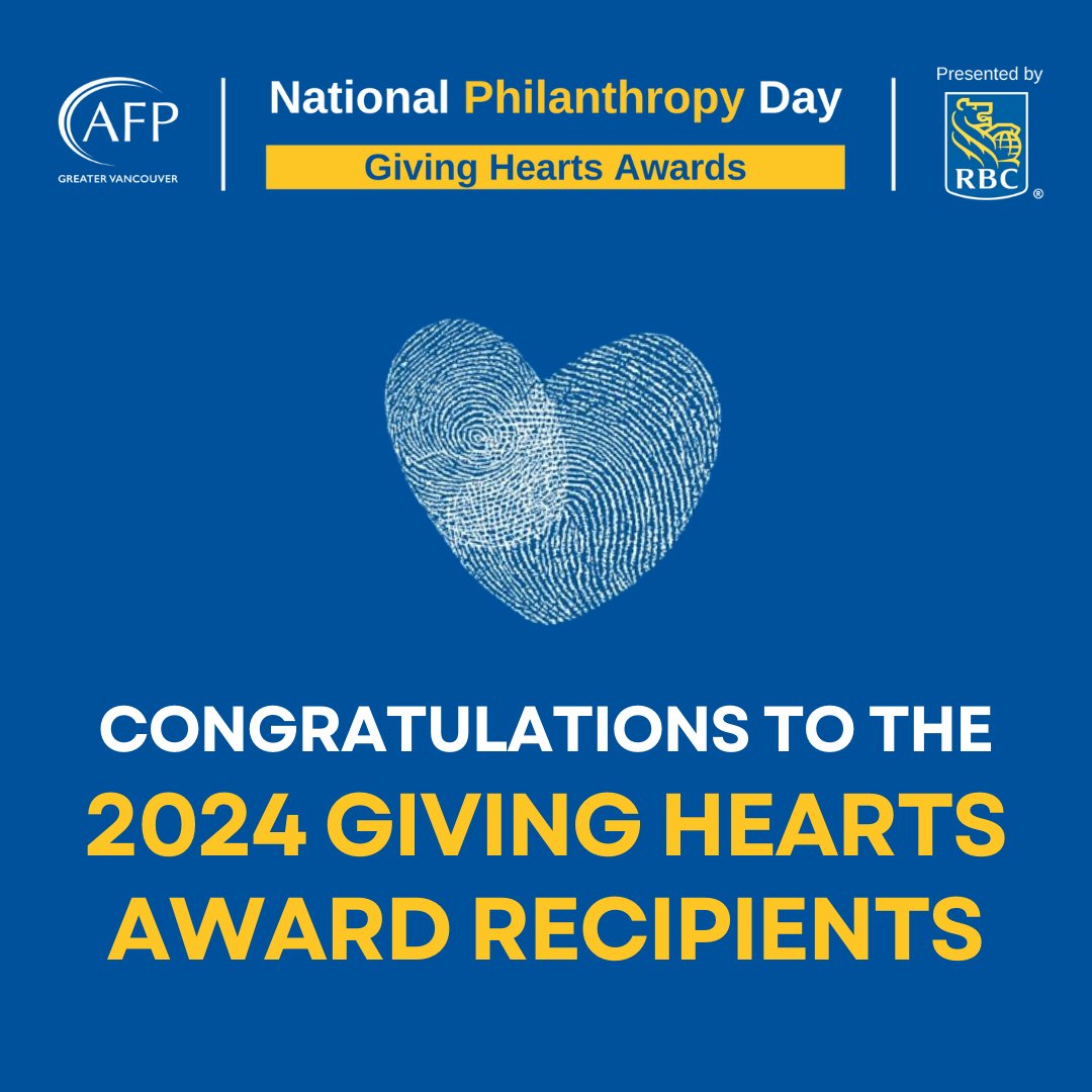We were so proud to host the Giving Hearts Awards and National Philanthropy Day, presented by RBC, last Friday to honour the true spirit of philanthropy.  Please join us in congratulating the 2024 Giving Hearts Awards recipients!