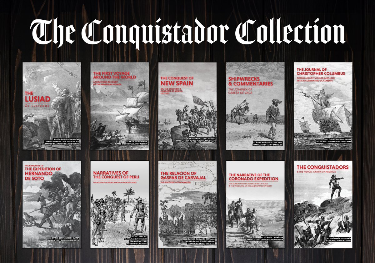 0xAlaric's tweet photo. THE CONQUISTADOR COLLECTION

After more than a year of work, it is finally here. Ten books of POWER — first-person accounts of discovery and conquest.

Amazon releases will be linked below. https://t.co/YlEJwKR0go