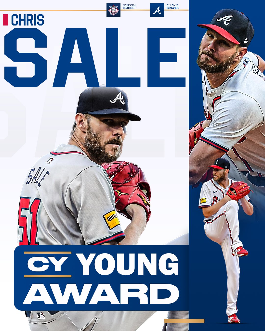 Ｈ*様 MLBボブルヘッド、クリス・セール、アトランタ・ブレーブス、サイ・ヤング H*様 MLBボブルヘッド、クリス・セール、アトランタ