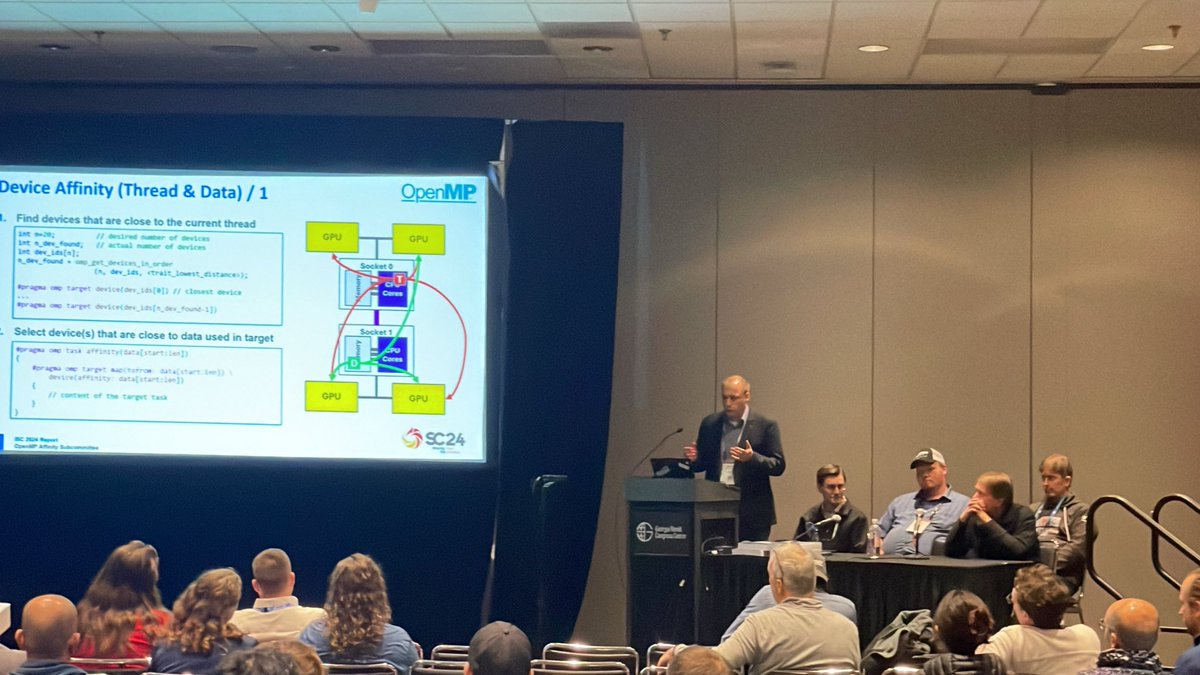 OpenMP ARB (@openmp_arb) on Twitter photo ๐จ Live from SC24! ๐จ  
The OpenMP Birds of a Feather (BoF) session is happening now in Room B212! ๐ฆ  
Discover the latest on OpenMP API version 6.0, released just last week. The 68 attendees are getting first-hand insights from language designers, implementers, and ARB ๐จ Live from SC24! ๐จ  
The OpenMP Birds of a Feather (BoF) session is happening now in Room B212! ๐ฆ  
Discover the latest on OpenMP API version 6.0, released just last week. The 68 attendees are getting first-hand insights from language designers, implementers, and ARB
