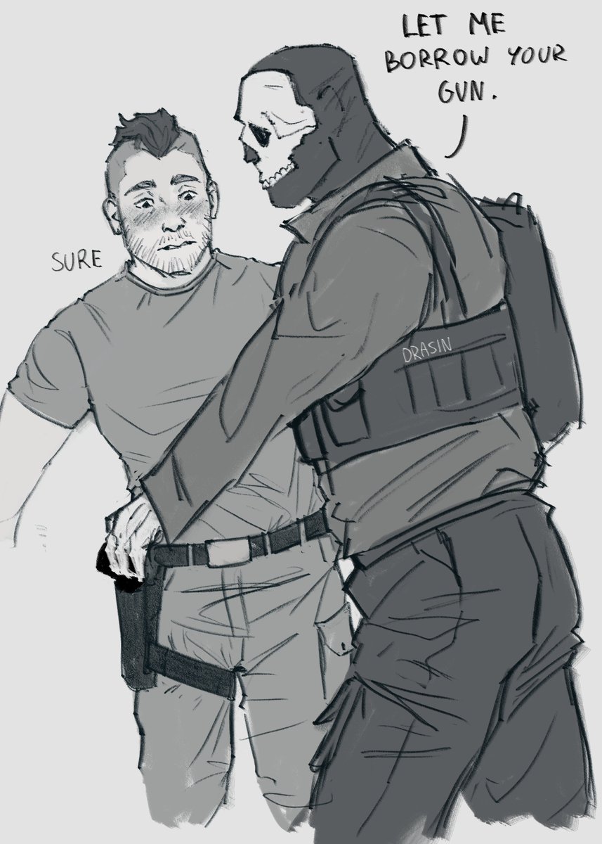 Drasin13's tweet image. I&apos;ve been thinking about them again 😌
#GhostSoap #codmw2 #fanart #kylegazgarrick