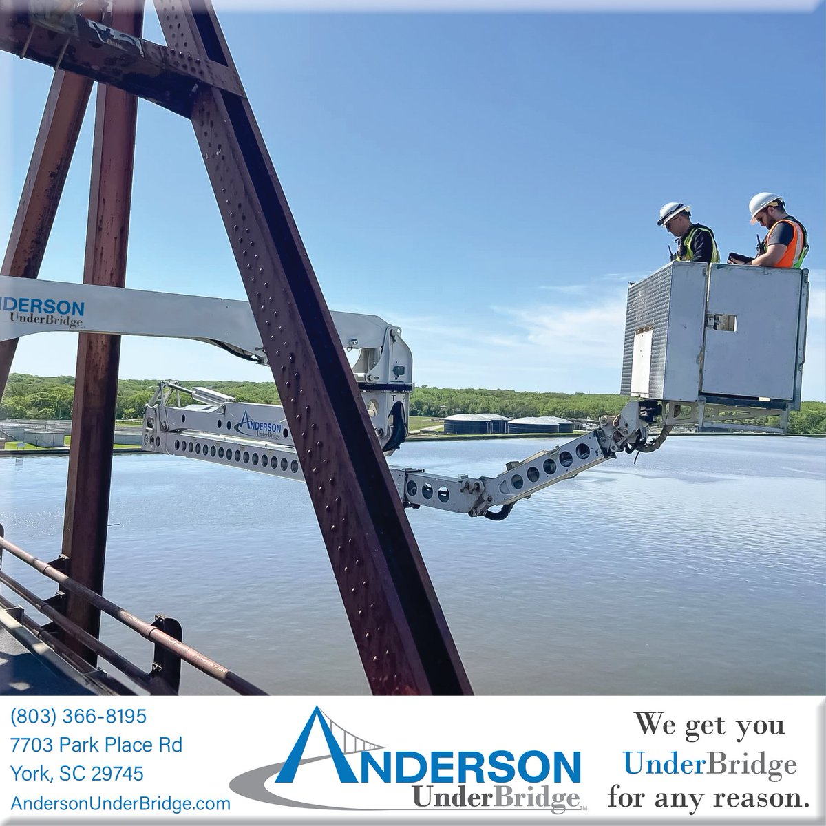 Anderson_UB's tweet photo. #AndersonUnderBridge is your source for all bridge types and all bridge sizes. Whether you need an #ArticulatingBoom or a #HydraPlatform, we have the right equipment for the job. Selection –– it’s just one more reason Anderson is America’s leader in safe under-bridge access. https://t.co/m5EOYPbBjT