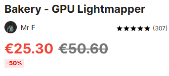 Oh, Bakery (and it's RTPreview plugin) is on a sale right now! 🙂

assetstore.unity.com/packages/tools…

#gamedev #indiedev