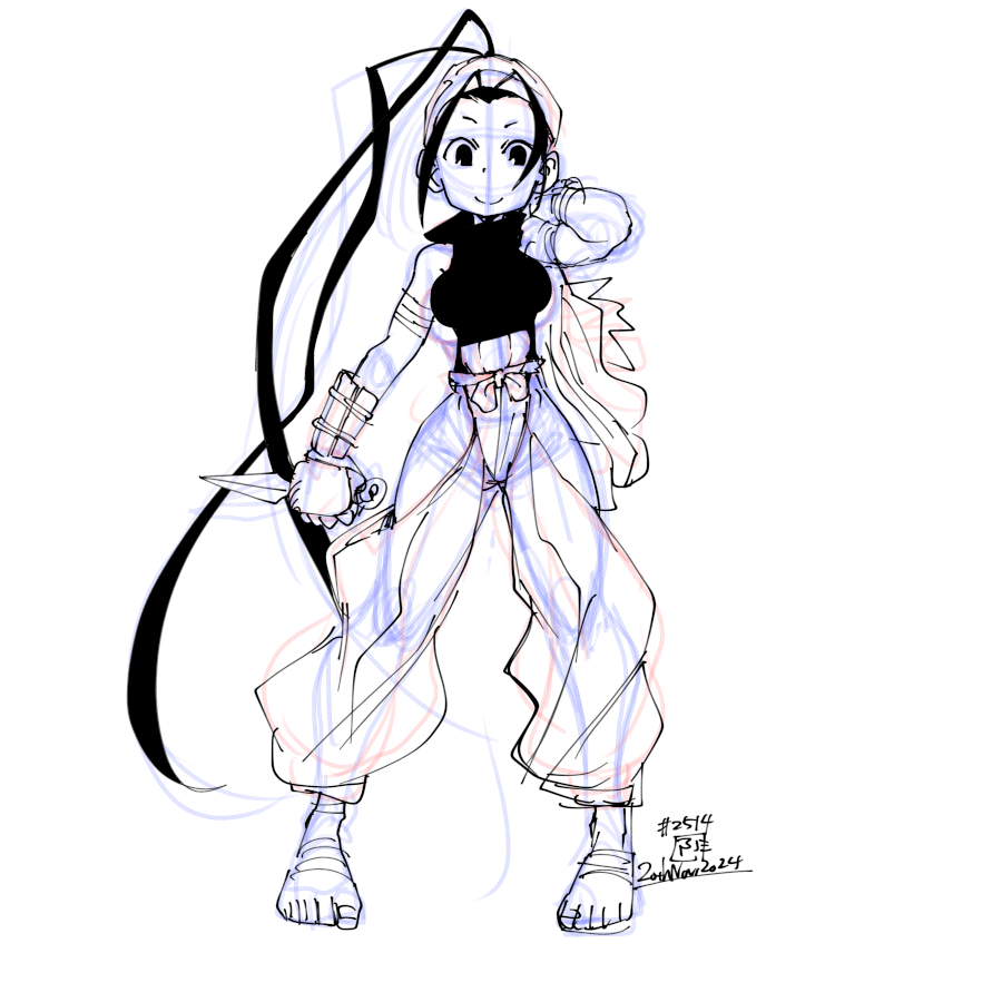 いぶき(ストリートファイター) 「2024-11-20 #一日一絵 」|ふゆ(ドとレとミとキュとゴとヱの音が出ない)のイラスト