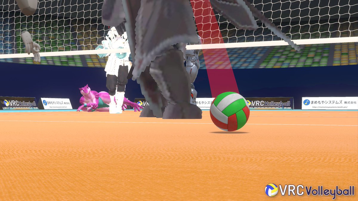 ILY_VRChat's tweet image. #VRC_Volleyball Crazy Dive I did to save it and got the score on that