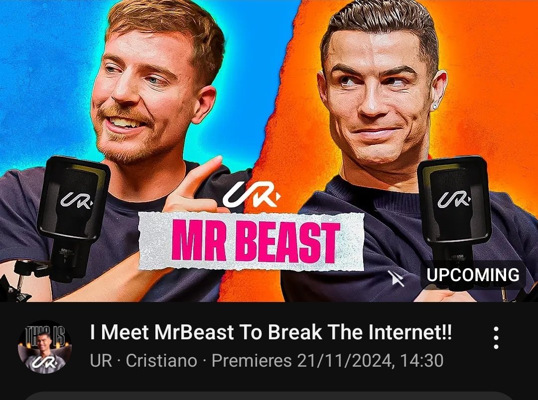 UrMrbeast's tweet photo. I meet @MrBeast to break the internet. https://t.co/Q1qP6k6Esv