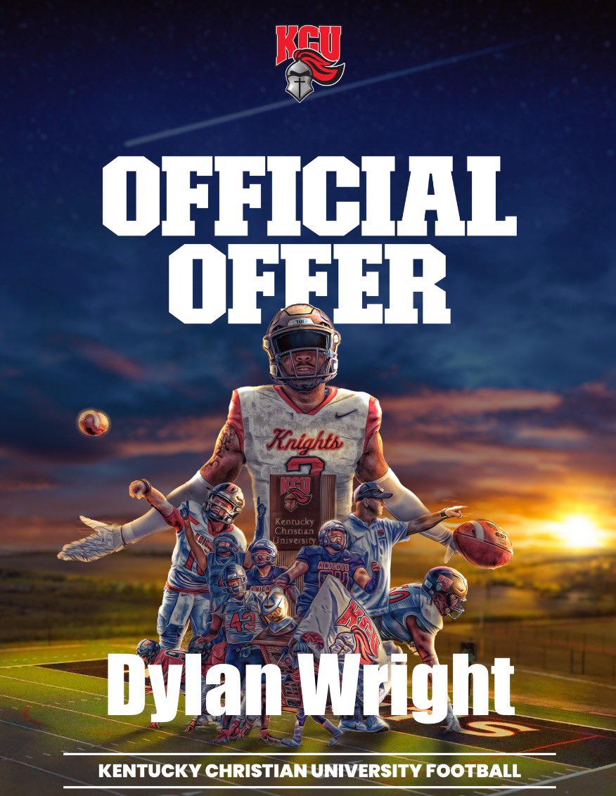 #AGTG after a great conversation with <a href="/coach_G63/">Ethan Gossage</a> I’m blessed to say I have received my first offer to <a href="/GoKnightsFB/">KCU Football</a>