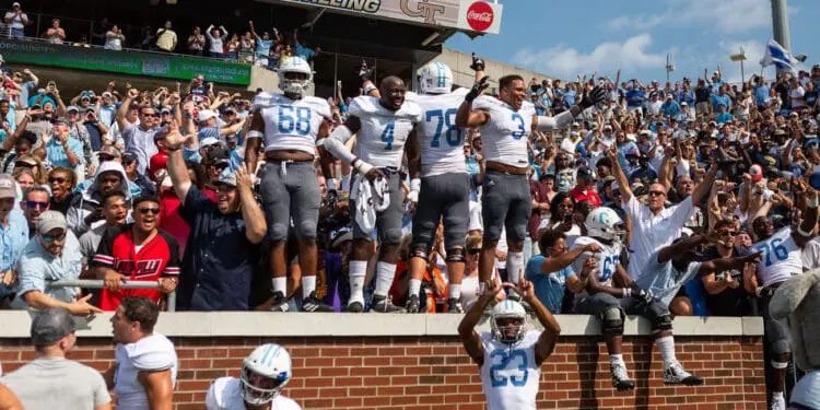 Since the FBS/FCS split in 1978, The Citadel leads the SoCon in wins over FBS opponents with the latest one coming over Georgia Tech in 2019.