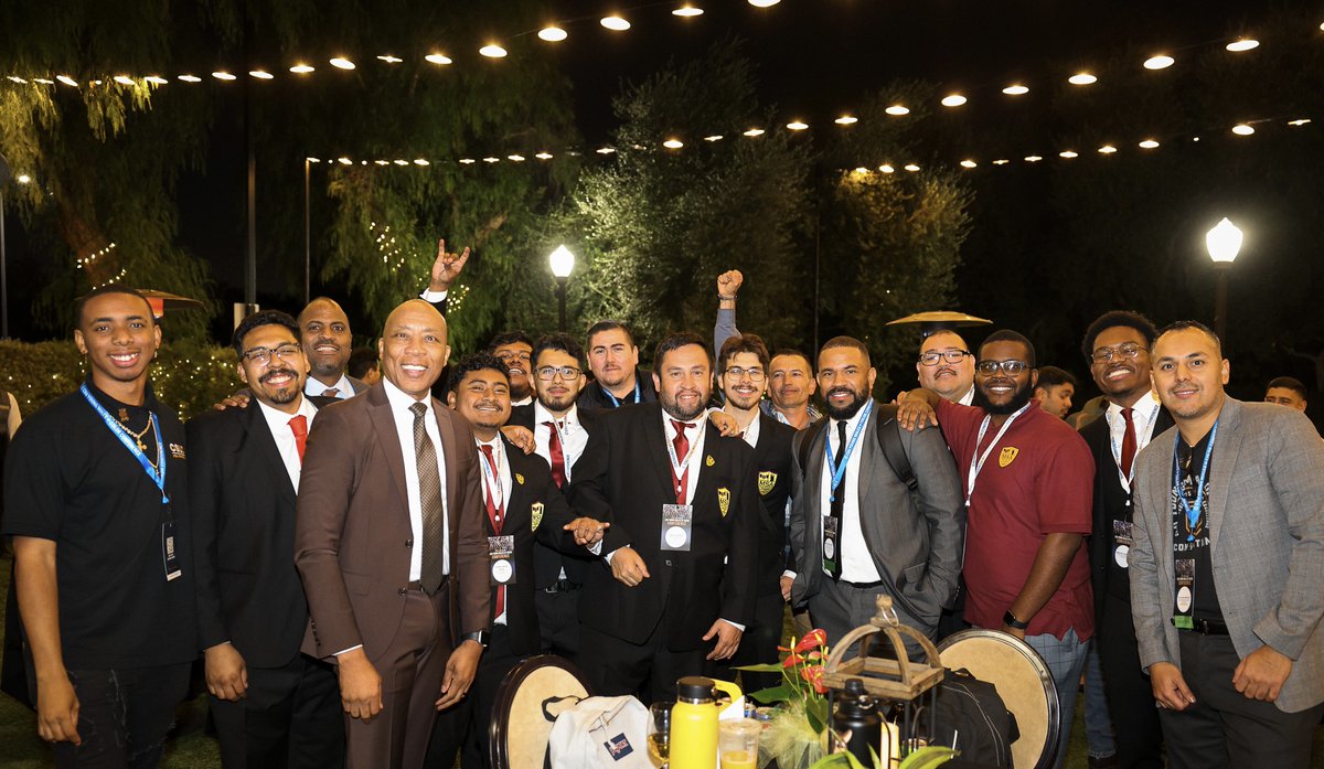 calstate's tweet photo. The CSU Young Males of Color Conference brought together 23 #CalState universities—as well as partners from more than 20 @CalCommColleges —to address access, retention and grad rates for Black, Latinx, Asian Pacific Islander, and Native American men: https://t.co/weXWod2kIN https://t.co/3mAr85xHt9