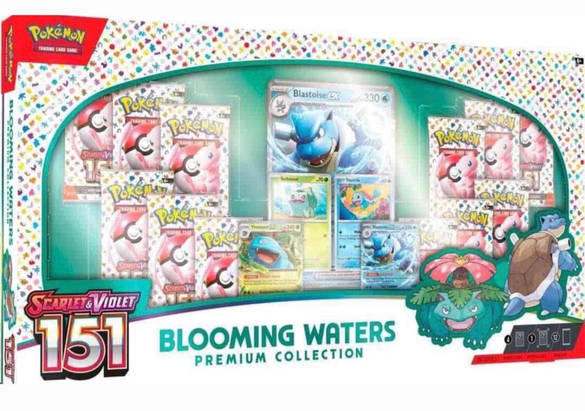 NOTICION! Se acaba de anunciar una nueva collection box de 151 llamada "Blooming Waters" que incluira 12 sobres, 4 promos y 1 carta jumbo de Blastoise y saldrá en Febrero del año que viene. Estad atentos que en breves abriremos reservas en nuestra web 🛜🛜🛜