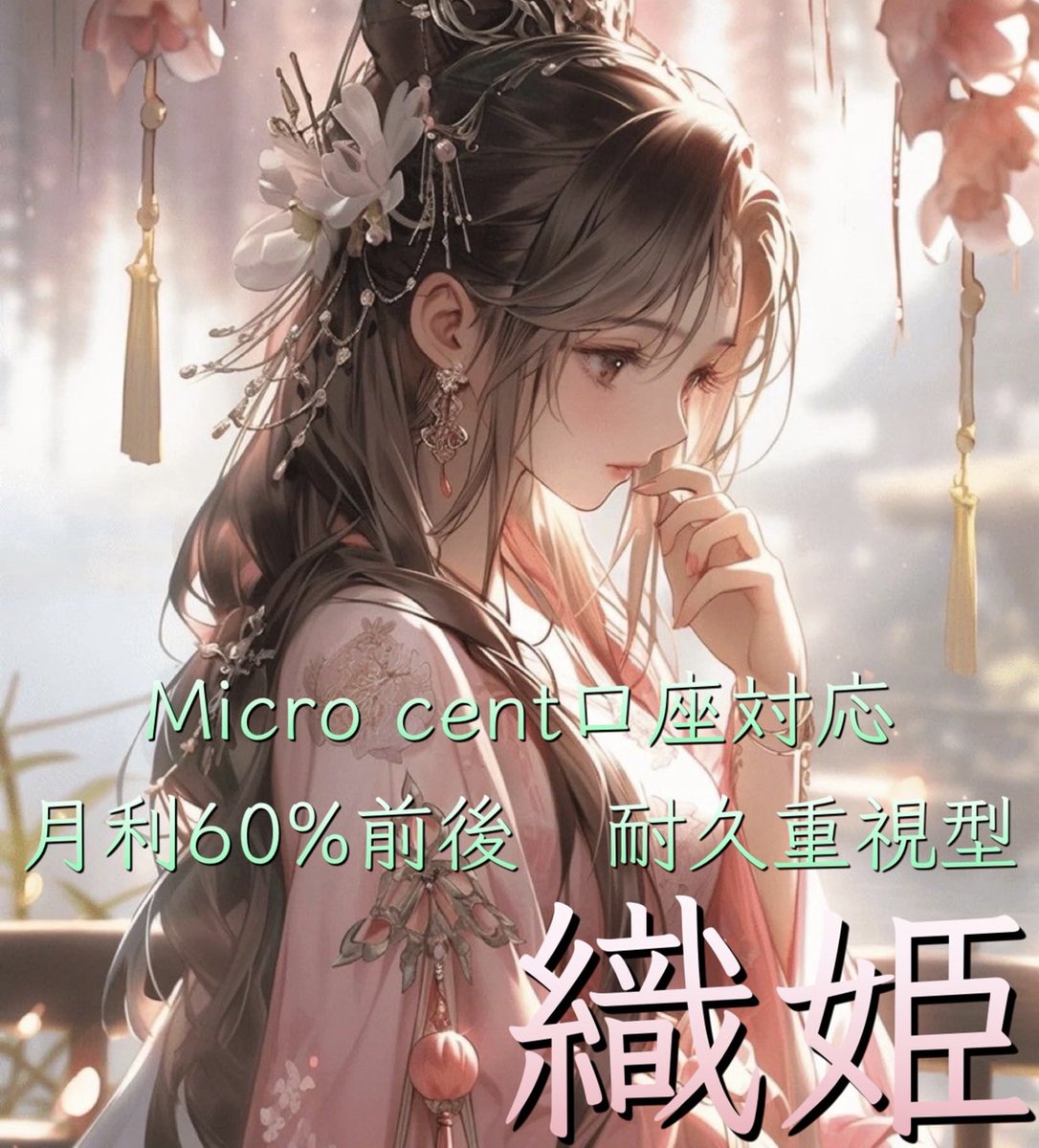 cococococandy's tweet photo. 待望　安定型新作‼️
🎋織姫👘(おりひめ）
100セット限定配布❣️

👘耐久性と月利バランス
想定月利60%前後
耐久値500pips前後
※2024/05/01〜フル稼働破綻なし！

👘マイクロ口座可能
スタンダード口座40万0.01ロット〜
マイクロ口座4万円0.1ロット～

ご希望の方
いいね、リポスト後⬇️
https://t.co/XiZq6Yz5XV
