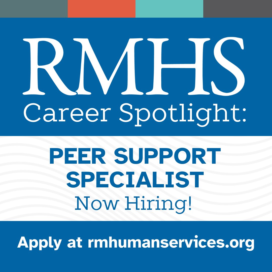 human_mountain's tweet photo. At RMHS, Peer Support Specialists use their lived experiences to partner with individuals and support their transition from behavioral health or substance use settings back into the community.

Explore the Peer Support Specialist role on our careers page: https://t.co/0N7UMnwEc7 https://t.co/mMjpcjOlat