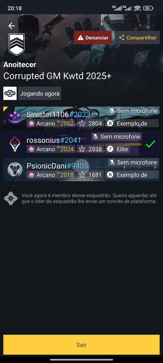 jrossoni's tweet photo. The user ir sinister1106#2023 @BungieHelp @Bungie @Bungie_BR  #destiny2 https://t.co/Fur4AJHwQR