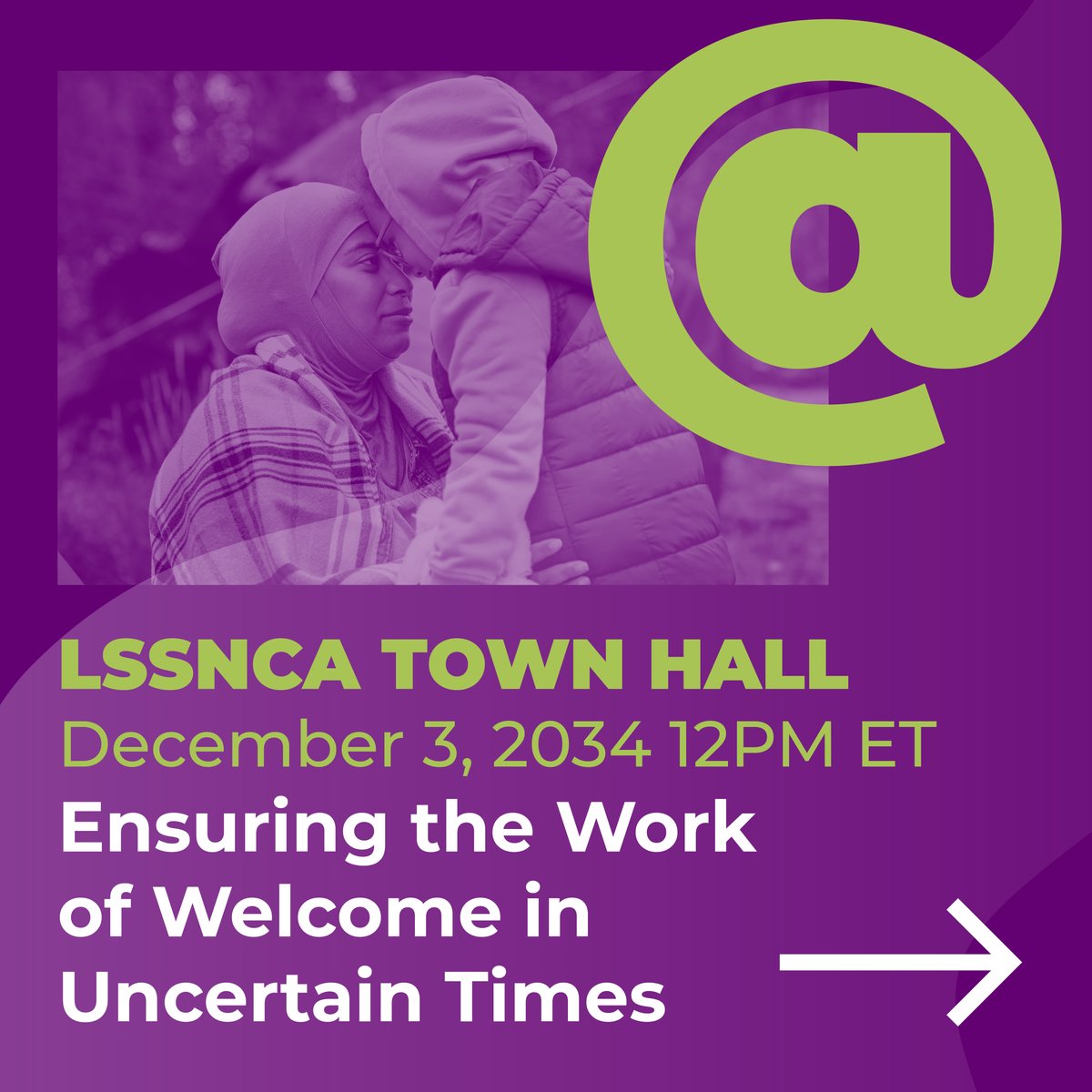 LSS_NCA's tweet image. Join us for our virtual Town Hall: Ensuring the Work of Welcome in Uncertain Times on Tuesday, December 3, 12 PM. 

Register today! ow.ly/aKC450Ub7Sw

#TownHall #NewChanges #WhatsToCome
