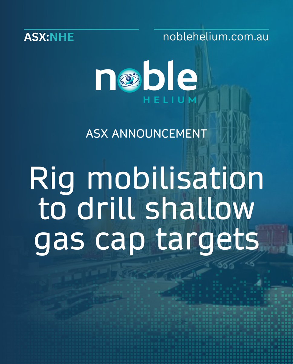 Noble_Helium's tweet image. #ASX Alert!

Noble Helium (ASX $NHE) wishes to advise that BoreXpert is expecting final customs clearance at the Kenya/Tanzania border and will then mobilise to site.

Continue Reading investi.com.au/api/announceme…
