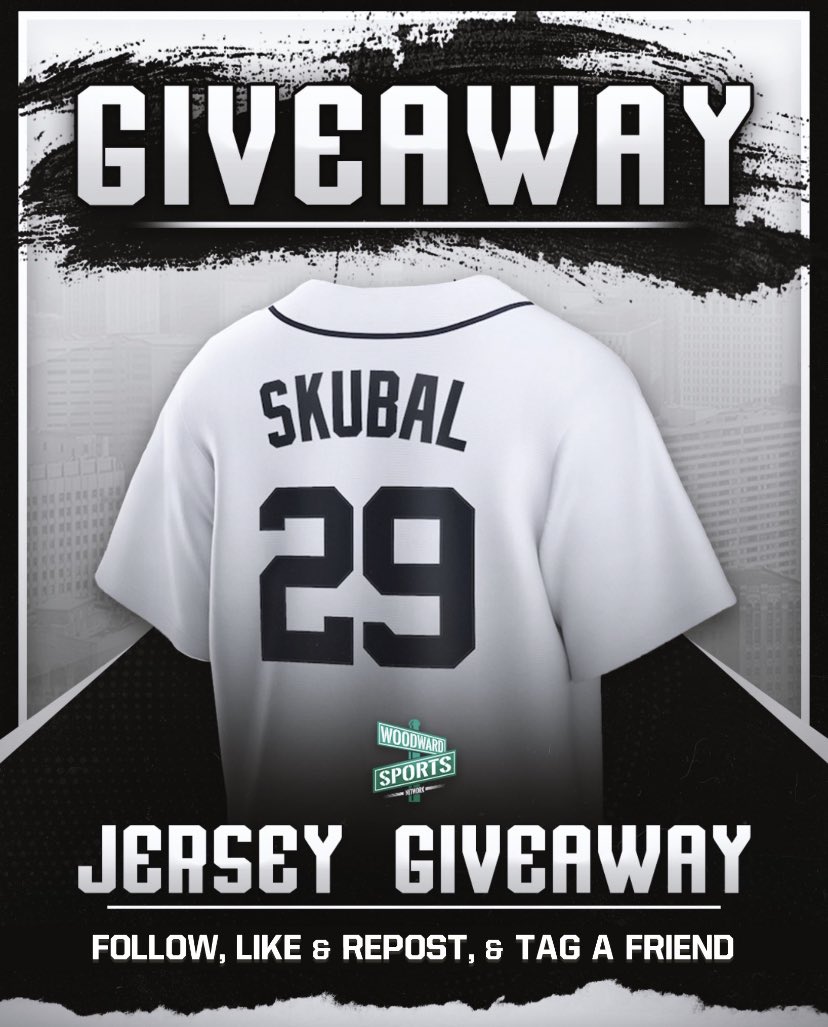 🚨 Woodward Sports Network is giving away a DETROIT BASEBALL JERSEY (👑👑👑) 🚨 

To enter to win this jersey the steps are simple:

- FOLLOW <a href="/woodwardsports/">Woodward Sports Network</a>
- LIKE &amp; REPOST This Post
- TAG A FRIEND in the comments 
⁃ COMMENT #RepDetroit when done!

*You and the friend you tag