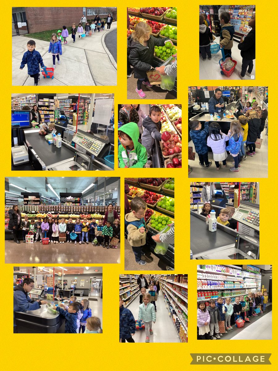 Pre-K went food shopping today for their Thanksgiving celebration next week!🍎🥛🥚🍏 🥧⁦<a href="/MeadowDriveElem/">Meadow Drive School</a>⁩ #yummy #HappyThanksgiving!🦃