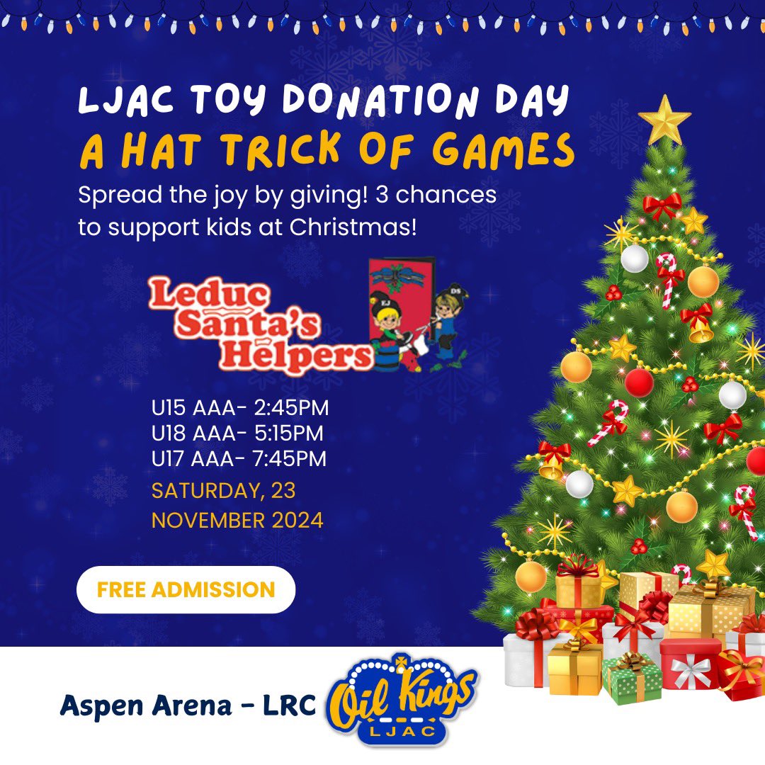 November 23rd - LJAC toy drive with Leduc Santa’s Helpers