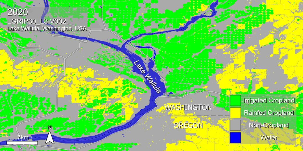 NASAEarthData's tweet image. New data! NASA’s #LPDAAC has released five new #Landsat-Derived Global Rainfed and Irrigated-Cropland Product (LGRIP) Version 2 datasets that map #agriculture for 2020 in the conterminous United States. * Global data to be added later*

Access data:  go.nasa.gov/4fXAmGI