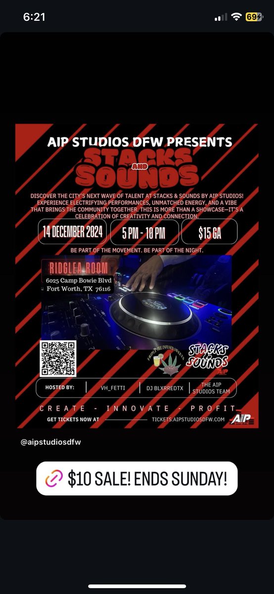 BezzoBeez's tweet image. I will be performing at Stacks and Sounds on Dec 14th! Rn Tickets Are on Sale for $10 until Sunday w/ code AIP
Don’t miss out on a chance to witness the  upcoming artist of #DfwArea  

tickets.aipstudiosdfw.com/events/aipstud…