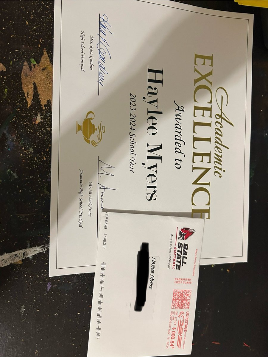 Haylee Myers (@hayleemyers25) on Twitter photo Thank you Ball State for the mail! <a href="/avrey_steiner/">Avrey Steiner</a> <a href="/BallStateSB/">Ball State Softball</a>
also got academic excellence for last school year Thank you Ball State for the mail! <a href="/avrey_steiner/">Avrey Steiner</a> <a href="/BallStateSB/">Ball State Softball</a>
also got academic excellence for last school year