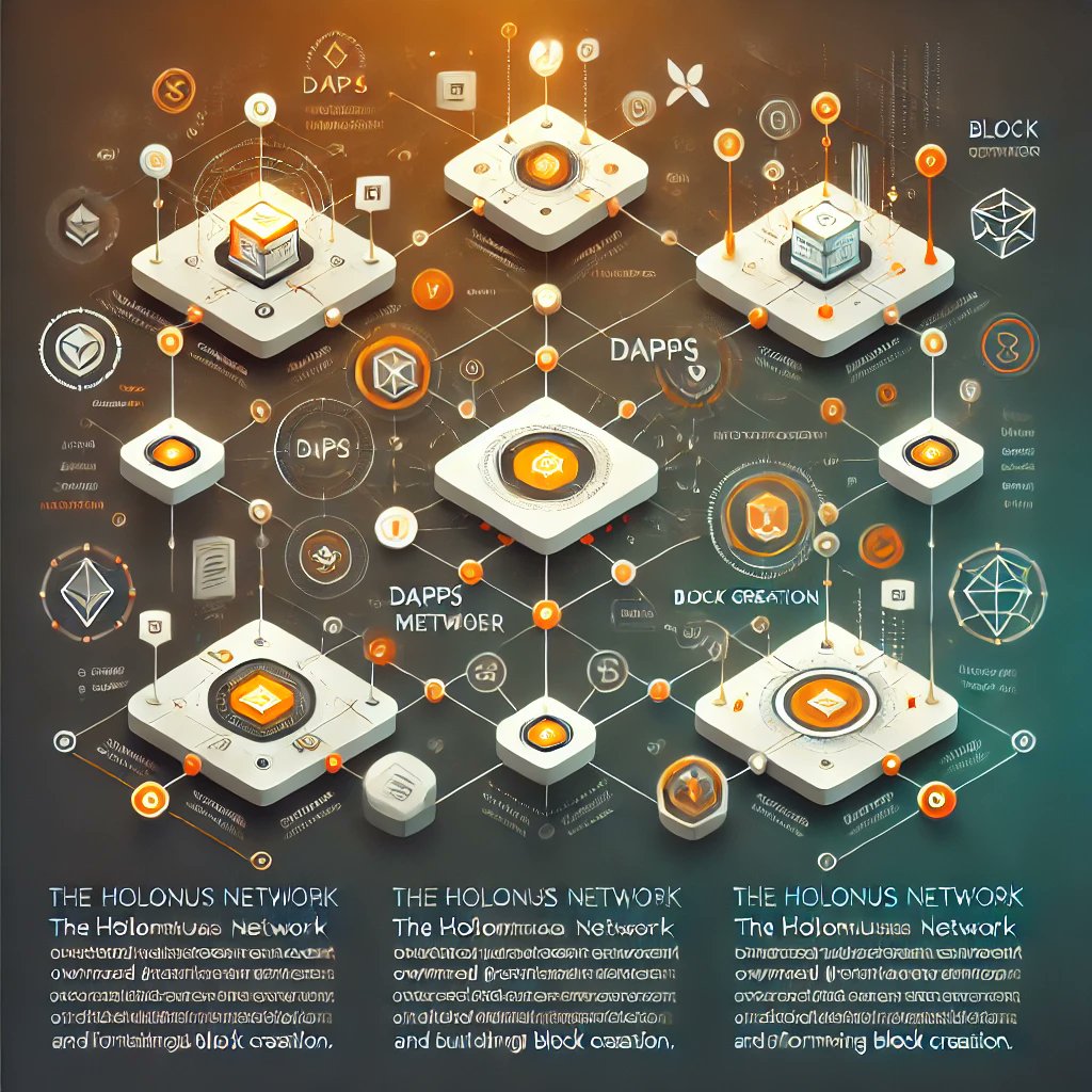 💥#Holonus network operates #decentralized system of nodes owned by #DApps 👨‍💻 These nodes are essential for building 📲 to ensuring seamless functionality. Block creation in Holonus is managed by #nodes belonging to #DApps 🔮 owners fostering a collaborative &amp; efficient ecosystem