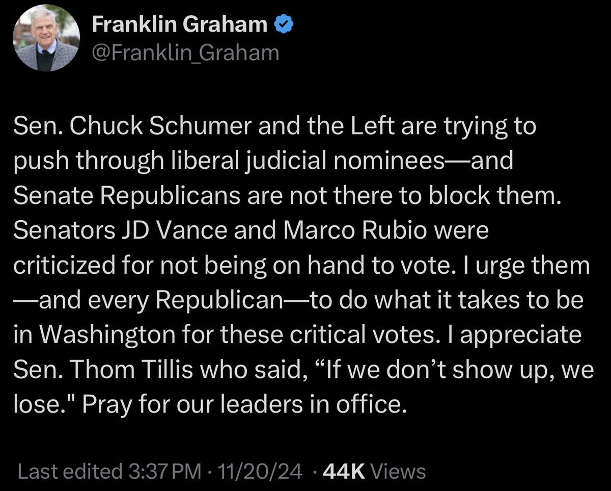 RonFilipkowski's tweet image. Cruz, Cramer and Hagerty missed votes too. Franklin shouldn’t just be picking on Lil Marco and Vladimir Futon.