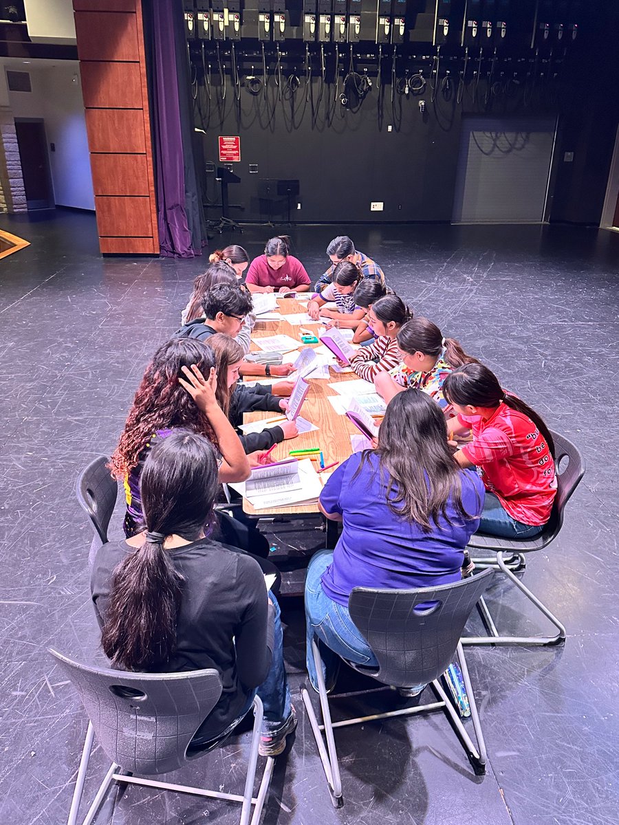 WildcatUIL's tweet photo. CSJH Wildcat OAP

Junior Thespians do table read and character analysis as Director Gonzalez and Asst. Director Hernandez listen in. Thanks to Natalia C., Jose G., Jocelyn S., and Julissa L. for all their help and input. “Wildcat Star Power!” #WildcatOAP #TogetherAsWildcats https://t.co/1oa2ms4en0