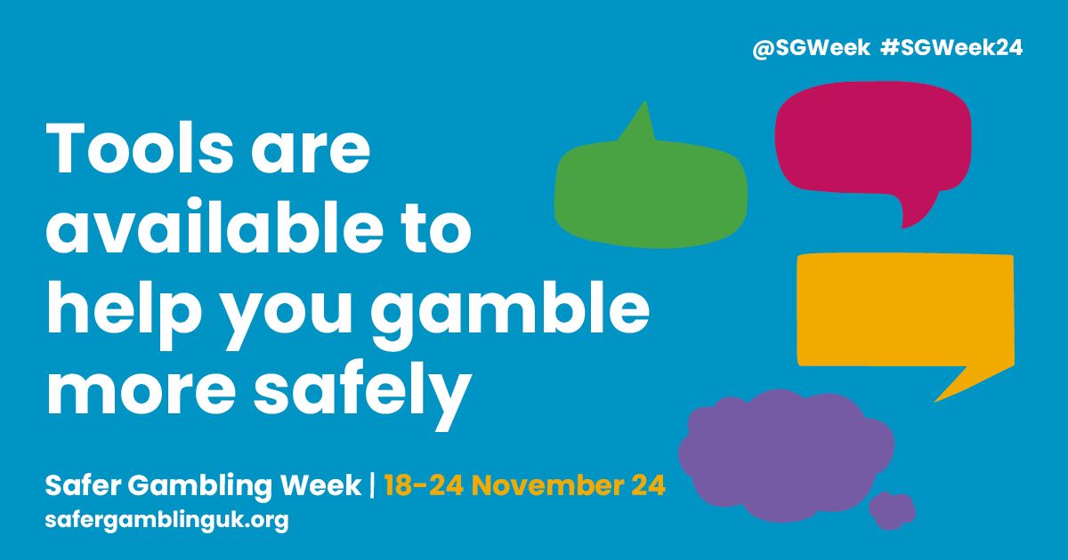 We’re proud to support #SGWeek24 and raise awareness about the tools available to help you gamble safely.

Learn more and take control: 👇
safergamblinguk.org
<a href="/SGWeek/">Safer Gambling Week</a>