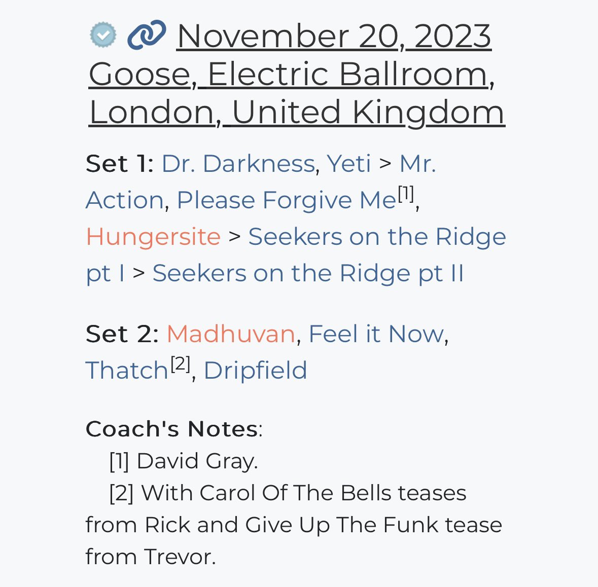 Goose the Band History/Trivia tweet media