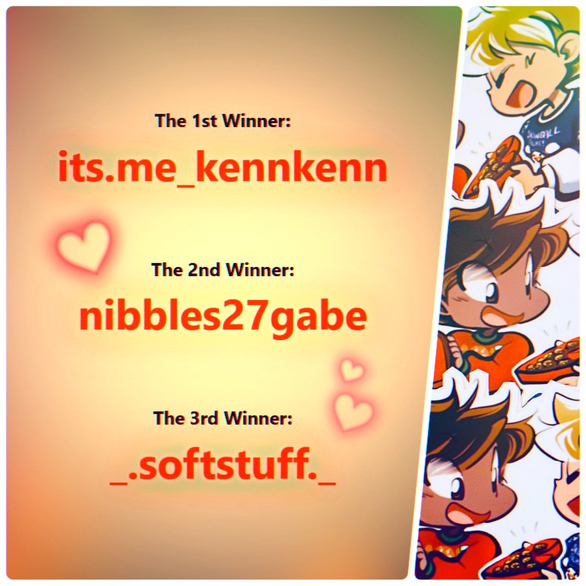 This month’s winners!