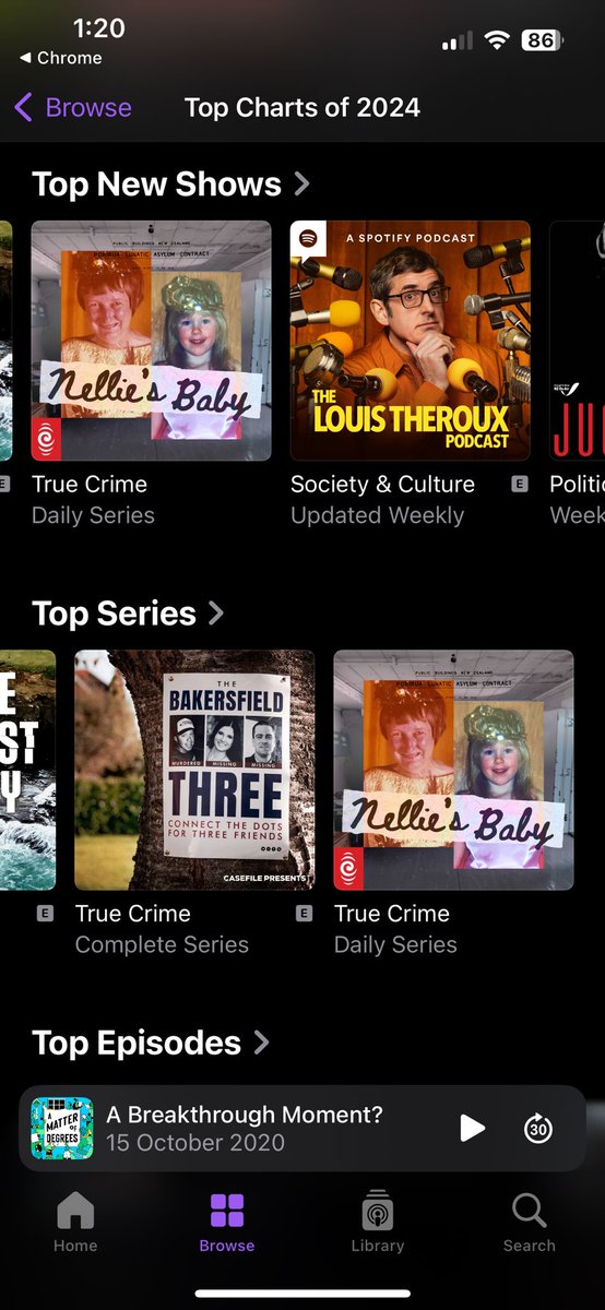 kirsty_johnston's tweet image. Apple picked Nellie’s Baby as one of its best podcasts of 2024!
Plus it was in the top episodes and series
Thanks for all the listens 🤍🤍🤍