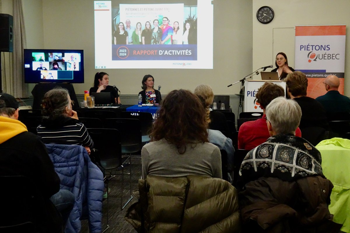 L'assemblée générale annuelle de Piétons Québec c'est maintenant!

Des quatre coins du Québec, les personnes membres sont réunies, en ligne ou en personne, afin de faire le bilan d'une autre belle année riche en accomplissements et de présenter ce qui s'en vient pour