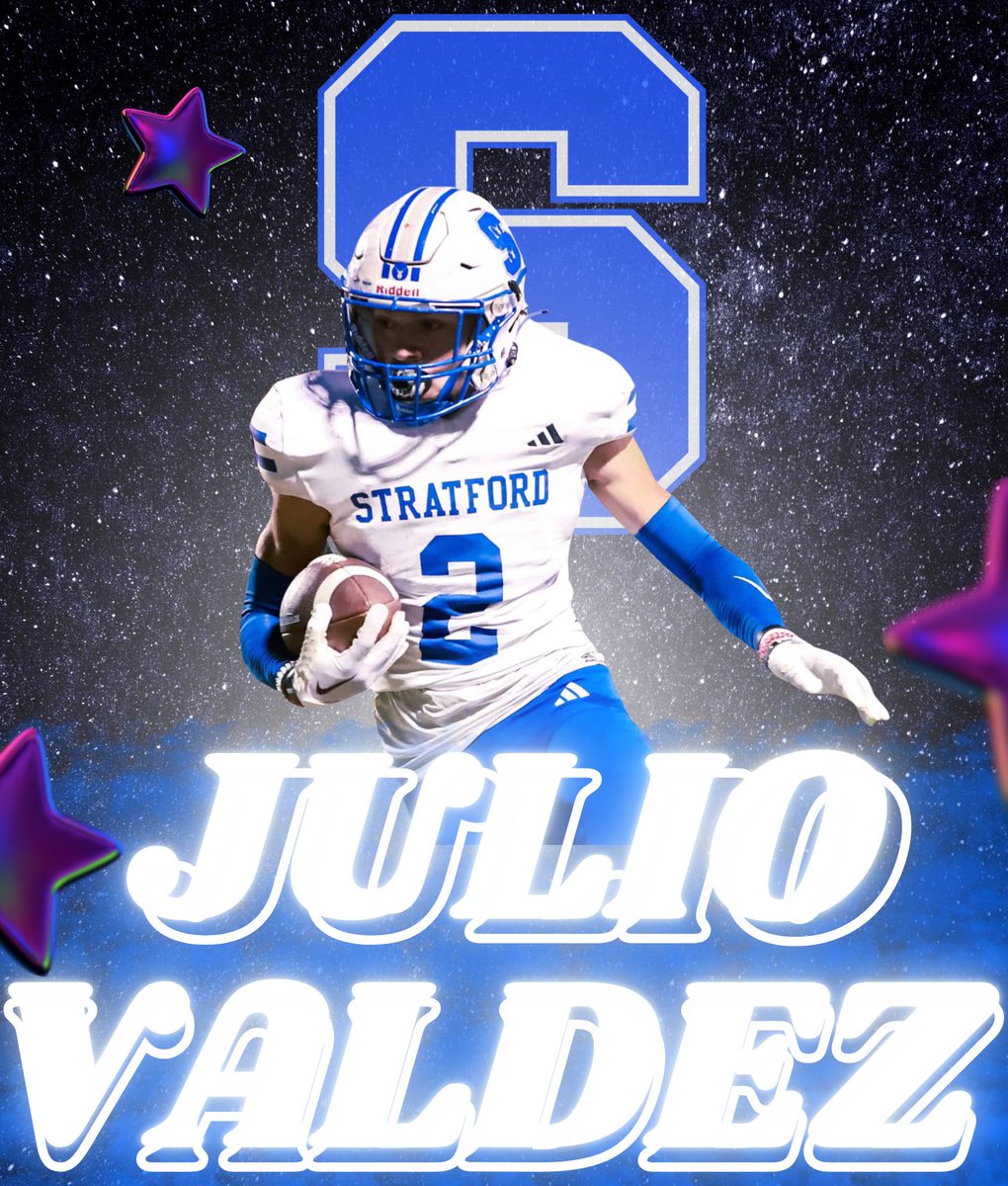 Elite Prospects🚨 (@_eliteprospects) on Twitter photo 🚨<a href="/JulioVa27/">Julio “Hollywood” Valdez</a> 🚨
🏈 Meet Julio Valdez, a dynamic Class of 2025 athlete from Stratford HS! At 6'2", 205 lbs, he excels as an RB/WR/LB with a blazing 4.5s 40-yard dash. State champion, 3-sport athlete, & 3.6 GPA. 🚨<a href="/JulioVa27/">Julio “Hollywood” Valdez</a> 🚨
🏈 Meet Julio Valdez, a dynamic Class of 2025 athlete from Stratford HS! At 6'2", 205 lbs, he excels as an RB/WR/LB with a blazing 4.5s 40-yard dash. State champion, 3-sport athlete, & 3.6 GPA.