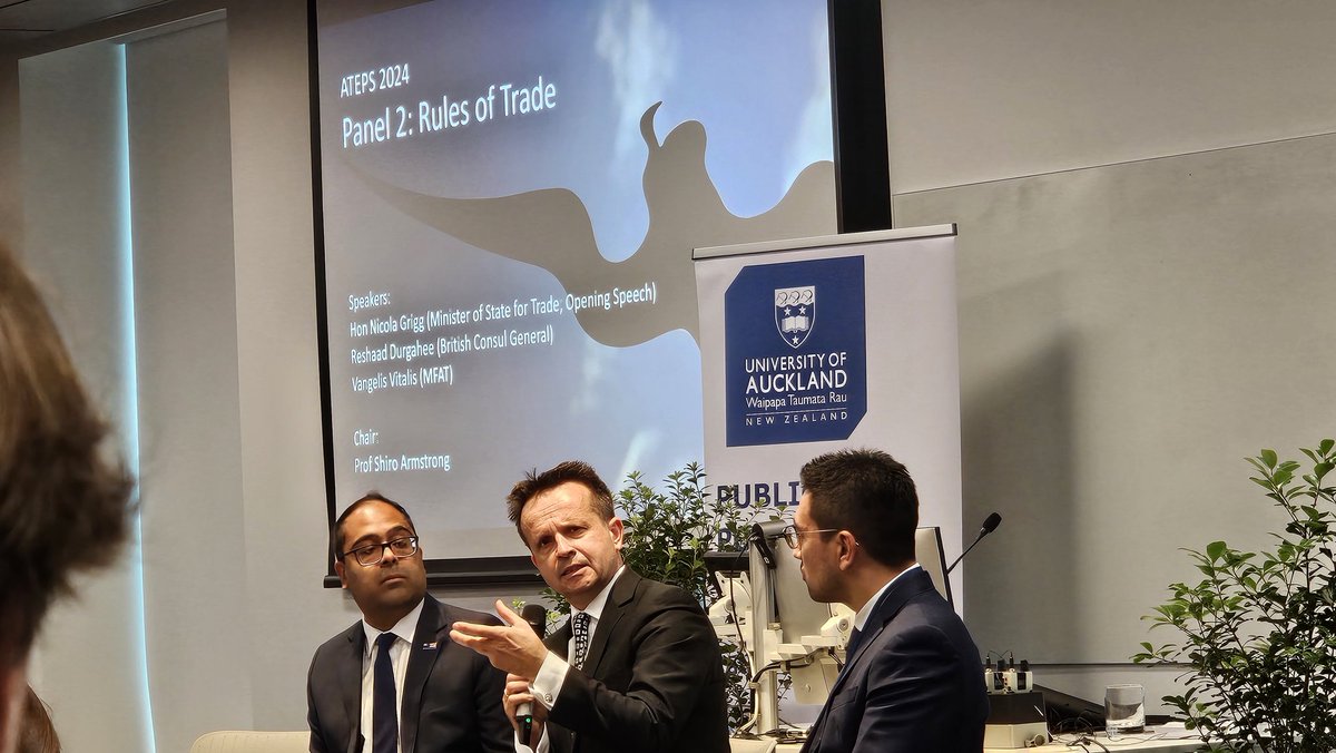 nzindmgt's tweet photo. Great korero this morning at the @AucklandUni #ATEPS day 1 joined by @toddmcclaymp @VangelisVNZ @shiroarmstrong @reshaad_d @jennifer_curtin @MFATNZ https://t.co/E7EbJ84NL1