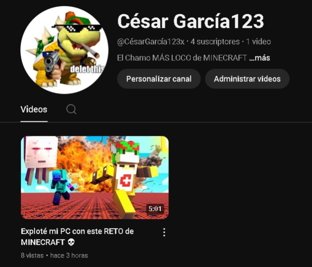 Banda me hice un nuevo canal porque Youtube me castigó por no hacer videos, este es un nuevo comienzo:D 🎉 link en mi perfil para que me apoyen denuevo! Ese vídeo que subí es mi mejor creación 🔥🔥🔥