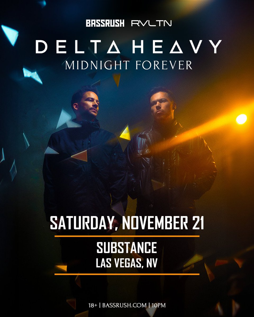 Pedal to the metal when @Bassrush takes over <a href="/substancelv/">SUBSTANCE</a> 11/21 with <a href="/DeltaHeavyUK/">DELTΔ HEΔVY</a> &amp; 11/22 <a href="/layzdubz/">ＬΛＹＺ</a>! 🏎️💨 

Grab your tickets NOW! → bassrush.com