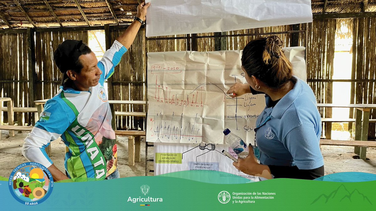 En #PuertoEsperanza instalamos un punto de monitoreo climático y desarrollamos la #MesaTécnicaAgroclimática de #Amazonas. Predicción del tiempo, recetas y calendario agroclimático se unieron para apoyar el control de enfermedades en cultivos y fortalecer la producción local.
