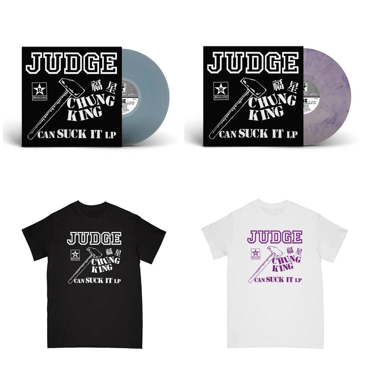 JUDGE - Chung King Can Suck It had been repress and now available again on Color Vinyl. This sought after release had hit $6000 on marketplace once upon a time. Limited T-Shirt also available!

Release date : 13th Dec
Order now tandangstore.com