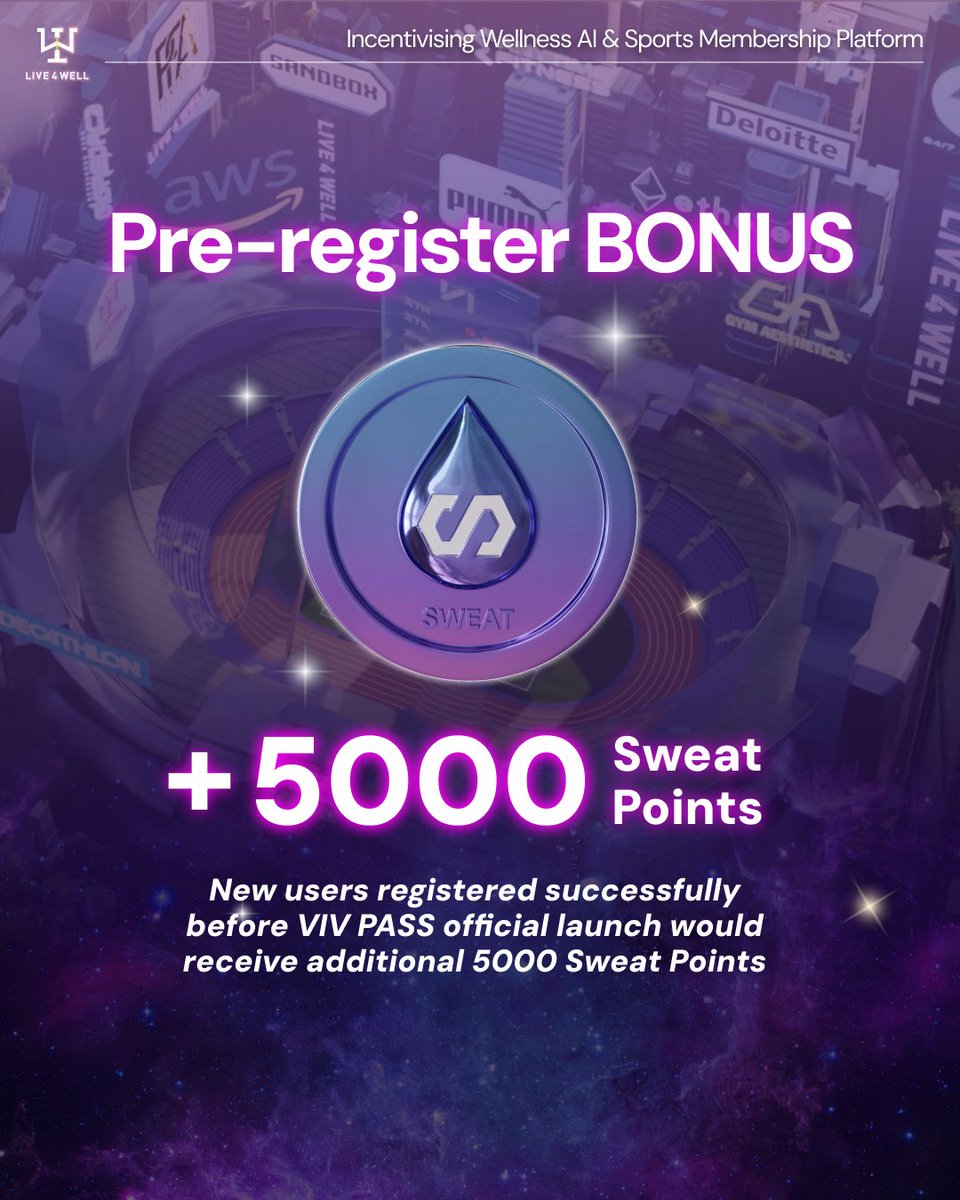 Introducing another way to earn Sweat Points 💦

Competition participation!

By uploading proof of participation of designated  sporting activities, e.g compeition number tag,  pass or prize, to earn Sweat Points!🎁

🌟VIV PASS (Earth) is launch soon - Early Bird Registration🌟