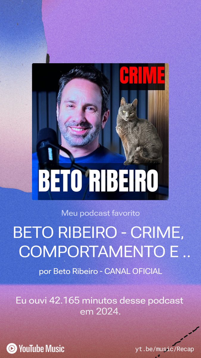 Meu companheiro de todo dia é o ⁦<a href="/betoribeiroreal/">Beto Ribeiro</a>⁩. Ele é meu parceiro e nem sabe 😹 amo demais #YouTubeMusicRecap
